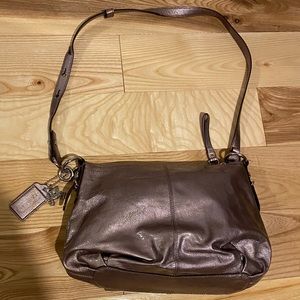 Coach shimmer lavender bag
